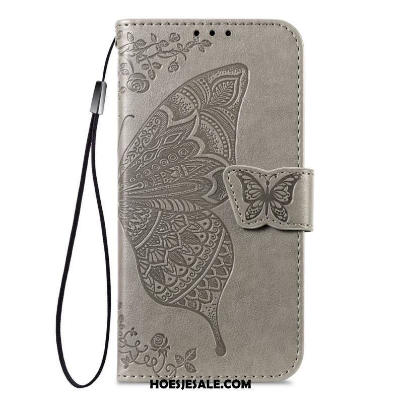 Leren Hoesje Xiaomi Redmi Note 15 Pro Plus 5g Grafisch Vlinder Bescherming Hoesje