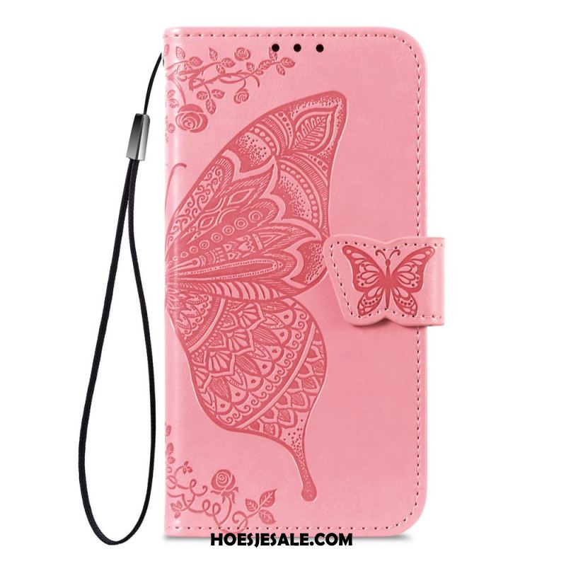 Leren Hoesje Xiaomi Redmi Note 15 Pro Plus 5g Grafisch Vlinder Bescherming Hoesje