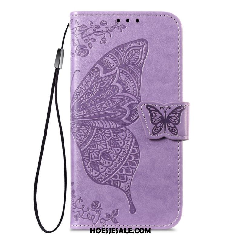 Leren Hoesje Xiaomi Redmi Note 15 Pro Plus 5g Grafisch Vlinder Bescherming Hoesje