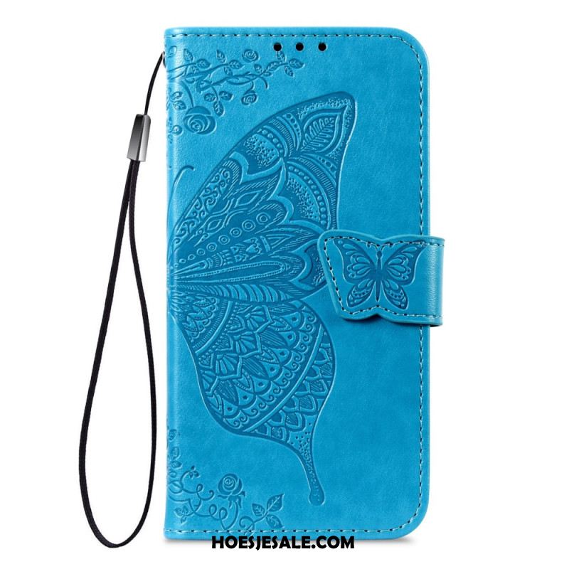 Leren Hoesje Xiaomi Redmi Note 15 Pro Plus 5g Grafisch Vlinder Bescherming Hoesje