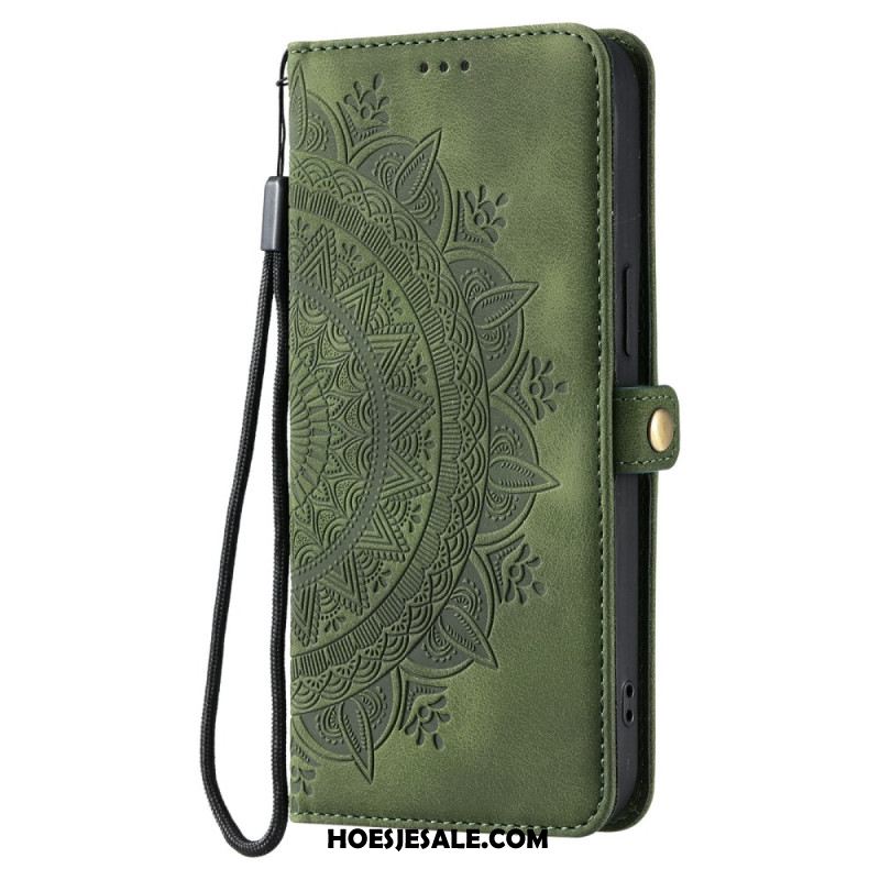 Leren Hoesje Xiaomi Redmi Note 15 Pro Plus 5g Mandala Suède-effect Bescherming Hoesje