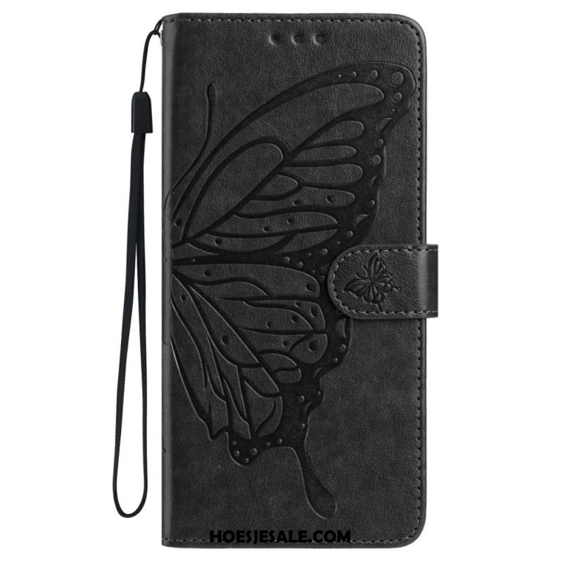 Leren Hoesje Xiaomi Redmi Note 15 Pro Plus 5g Stijlvolle Vlinder Bescherming Hoesje