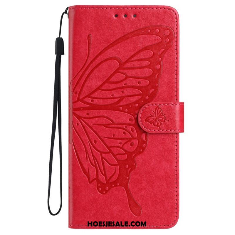 Leren Hoesje Xiaomi Redmi Note 15 Pro Plus 5g Stijlvolle Vlinder Bescherming Hoesje