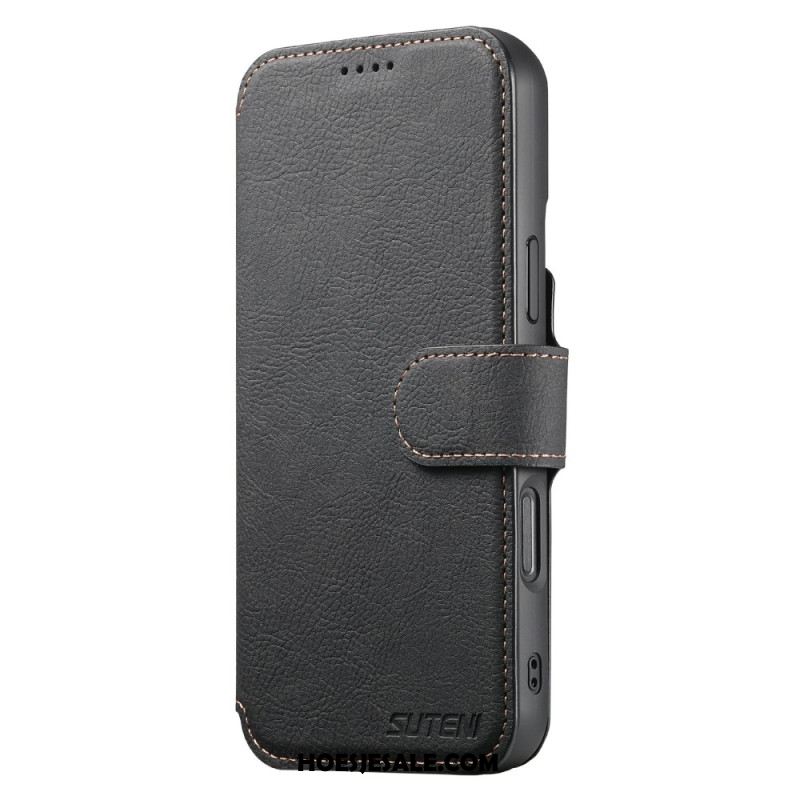 Leren Hoesje iPhone 17 Magsafe Afneembare Hoes Suteni Bescherming Hoesje