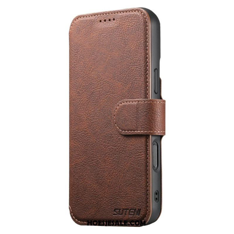 Leren Hoesje iPhone 17 Magsafe Afneembare Hoes Suteni Bescherming Hoesje