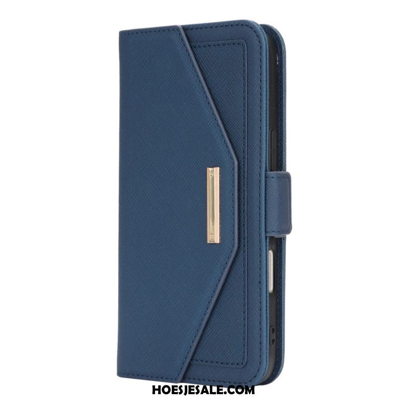 Leren Hoesje iPhone 17 Portemonnee Met Schouderband En Spiegel