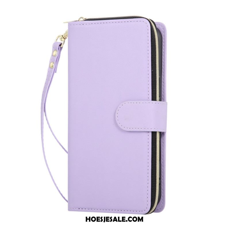 Leren Hoesje iPhone 17 Pro Monochroom Bandje