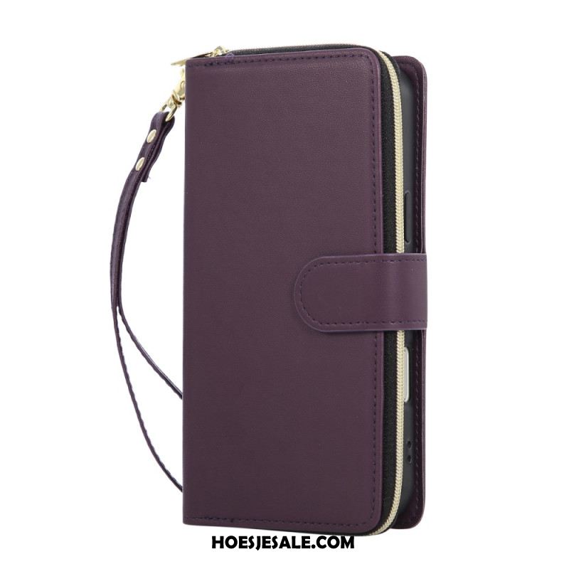 Leren Hoesje iPhone 17 Pro Monochroom Bandje