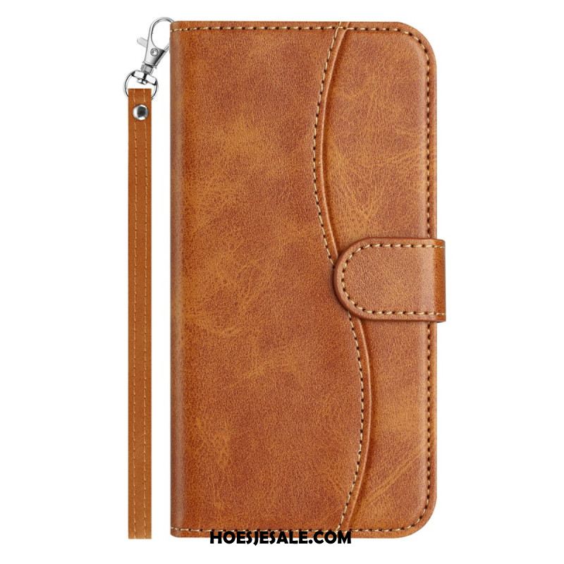 Leren Hoesje iPhone 17 S-design Met Bandje Bescherming Hoesje