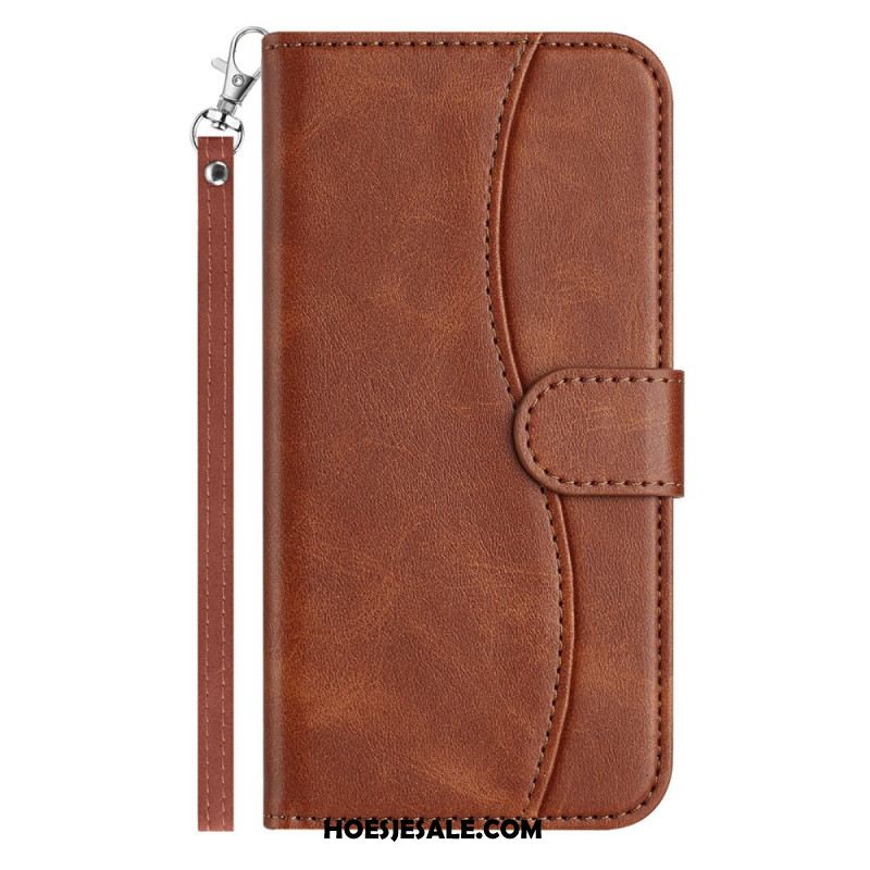 Leren Hoesje iPhone 17 S-design Met Bandje Bescherming Hoesje