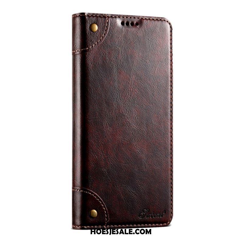 Leren Hoesje iPhone Air Vintage Suteni