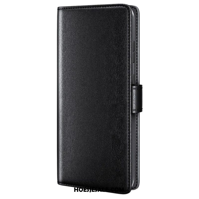 Leren Hoesje voor Huawei P60 Pro Echt Leer