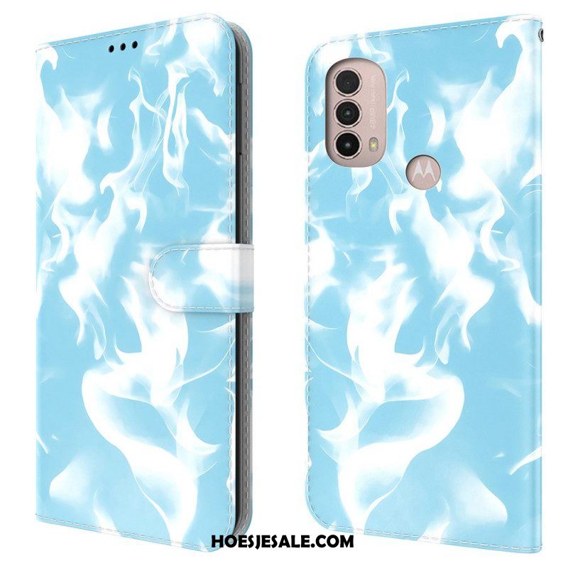 Leren Hoesje voor Moto E40 / E30 / E20 Abstract Patroon