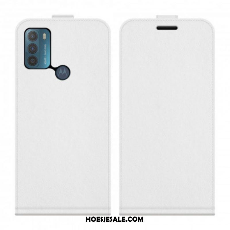 Leren Hoesje voor Moto G50 Folio-hoesje Verticale Flap Leer Effect