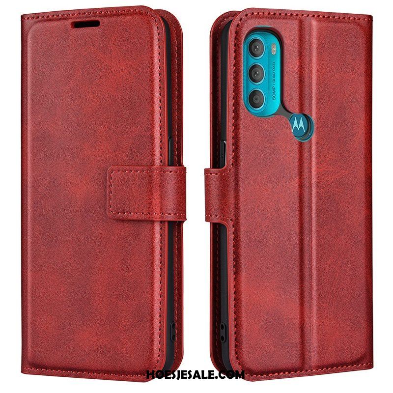 Leren Hoesje voor Moto G71 5G Slank Extreem Leereffect