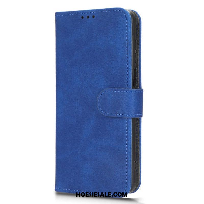 Leren Hoesje voor Moto G73 5G Skin-touch-gevoel