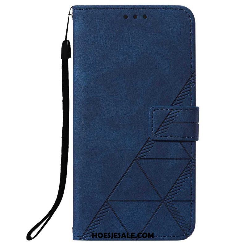 Leren Hoesje voor OnePlus 10 Pro 5G Piramide Leereffect