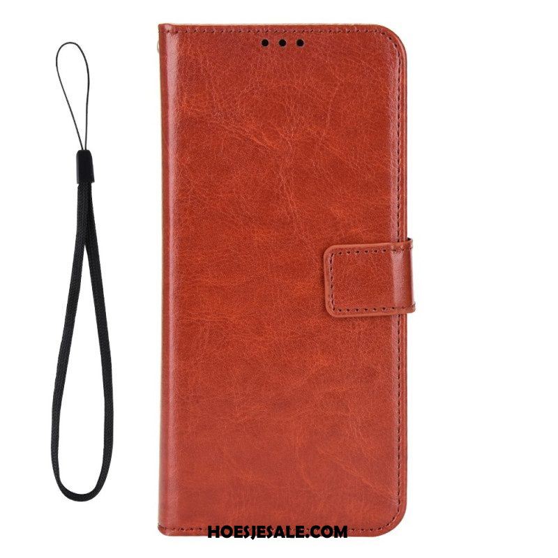 Leren Hoesje voor OnePlus 10T 5G Met Ketting Faux Leather Flashy Met Riem