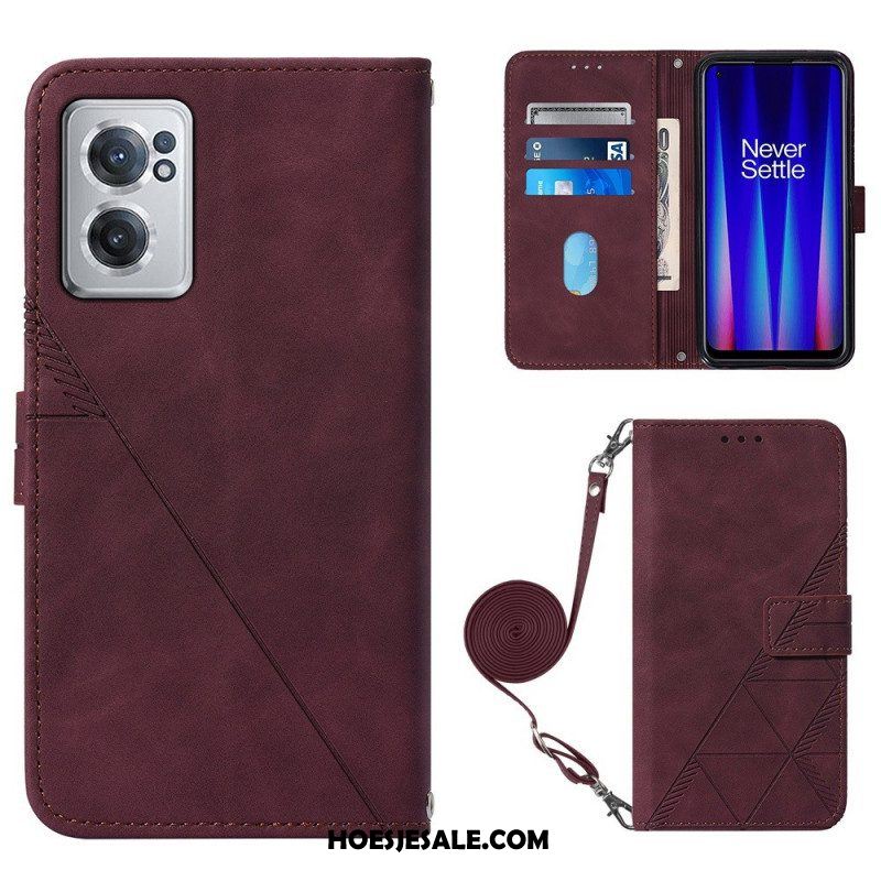 Leren Hoesje voor OnePlus Nord CE 2 5G Handtas Yb Imecrinting