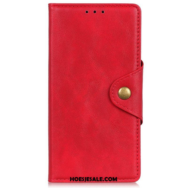 Leren Hoesje voor OnePlus Nord CE 2 Lite 5G Stijl Lederen Knoop