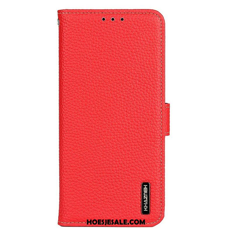 Leren Hoesje voor Oppo A16 / A16s Khazneh Lychee Leer