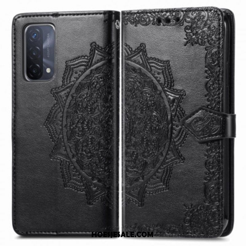 Leren Hoesje voor Oppo A54 5G / A74 5G Mandala Middeleeuwen