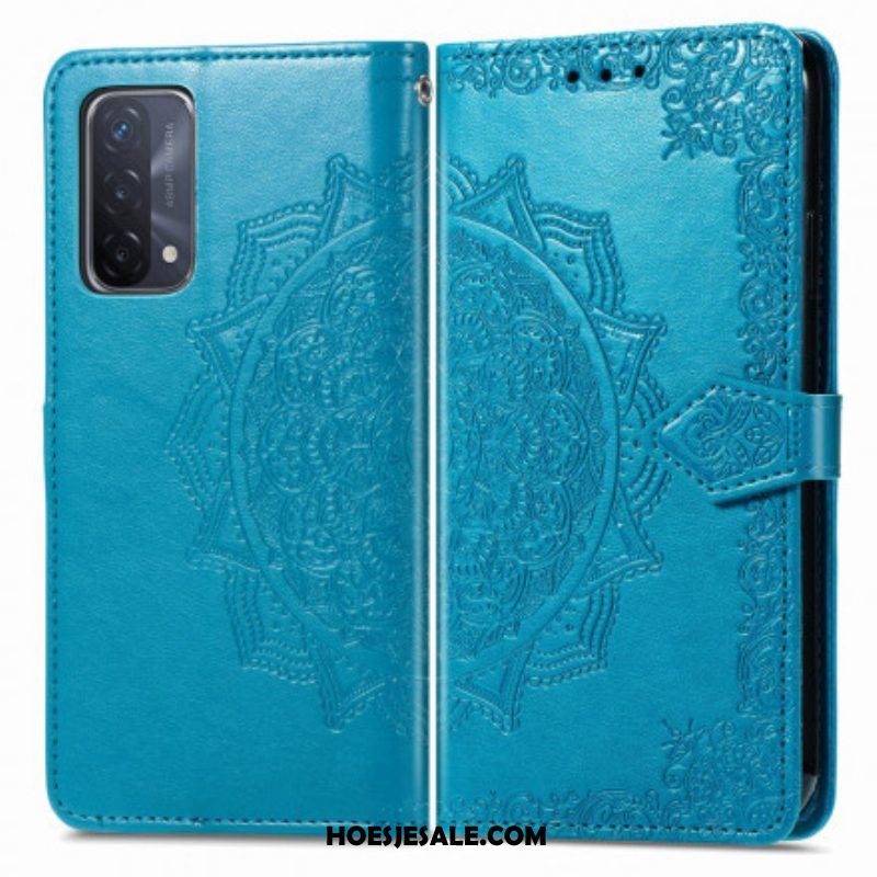 Leren Hoesje voor Oppo A54 5G / A74 5G Mandala Middeleeuwen