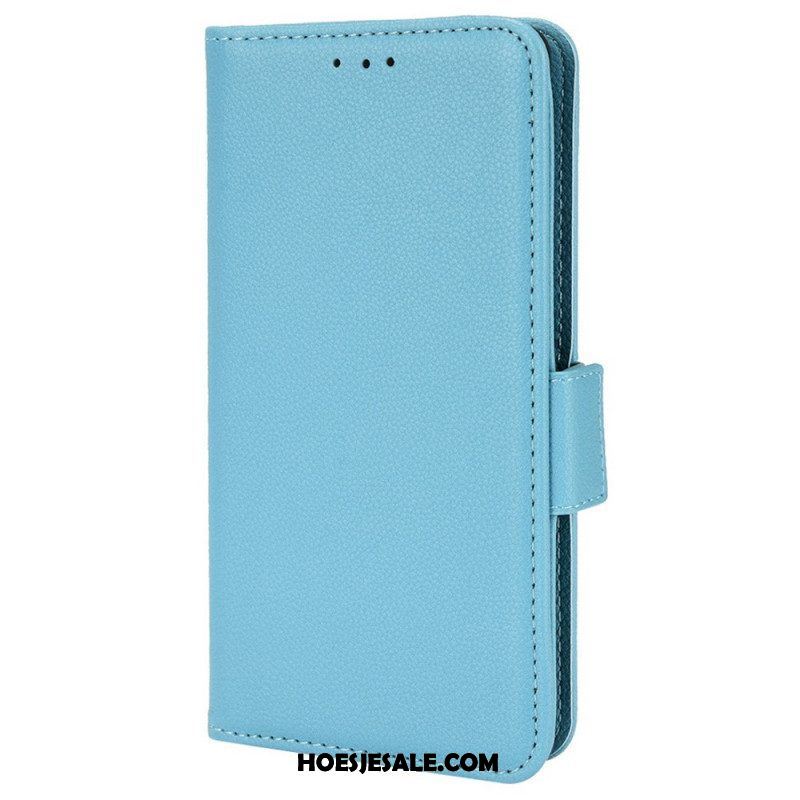 Leren Hoesje voor Samsung Galaxy A51 5G Folio-hoesje Flap Dubbele Nieuwe Kleuren