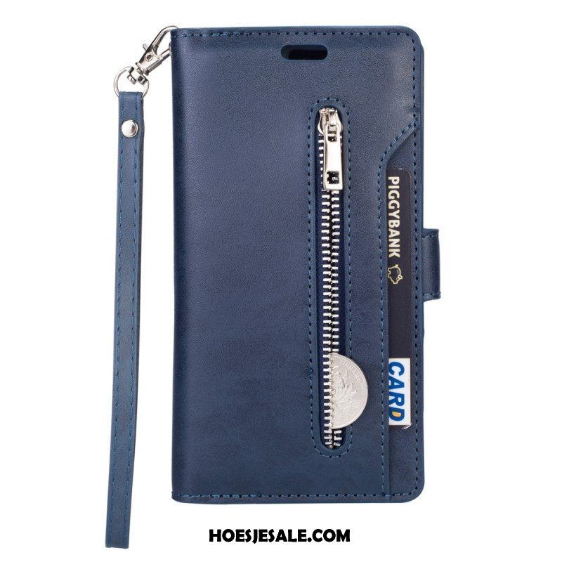 Leren Hoesje voor Samsung Galaxy A54 5G Met Ketting Lanyard Portemonnee