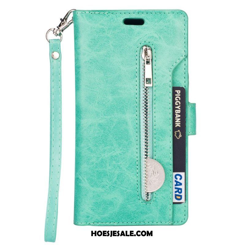 Leren Hoesje voor Samsung Galaxy A54 5G Met Ketting Lanyard Portemonnee