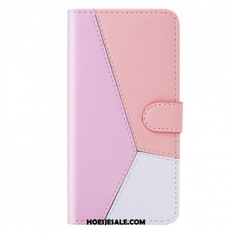 Leren Hoesje voor Samsung Galaxy M12 / A12 Driekleurig Leereffect