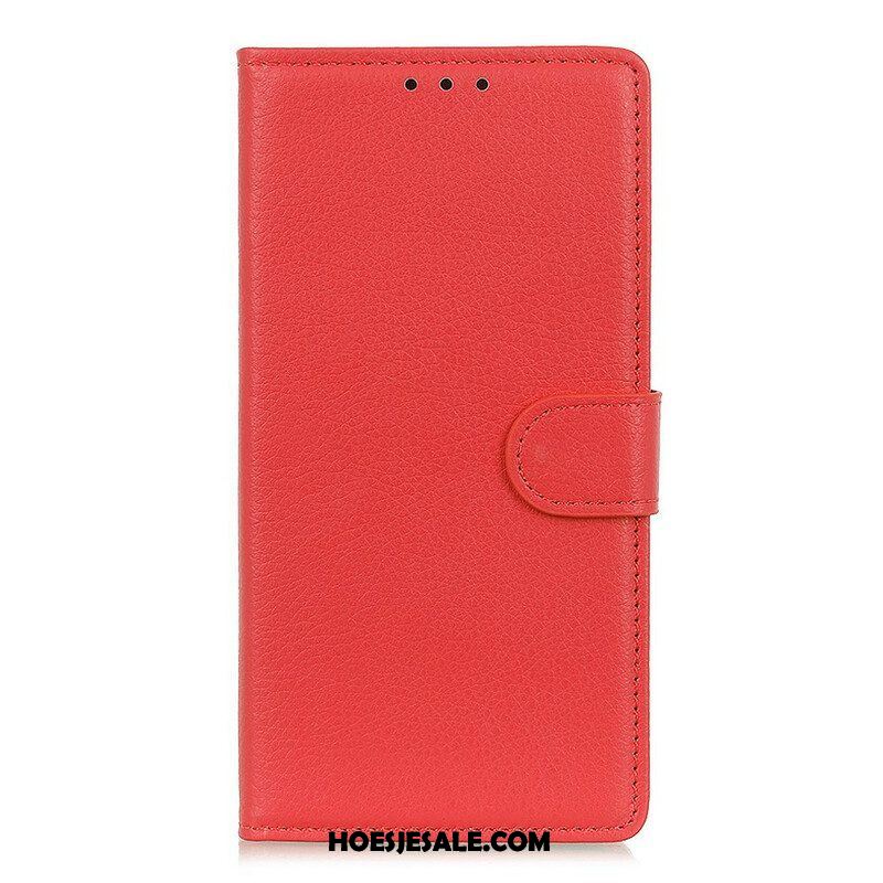 Leren Hoesje voor Samsung Galaxy M12 / A12 Traditioneel Lychee