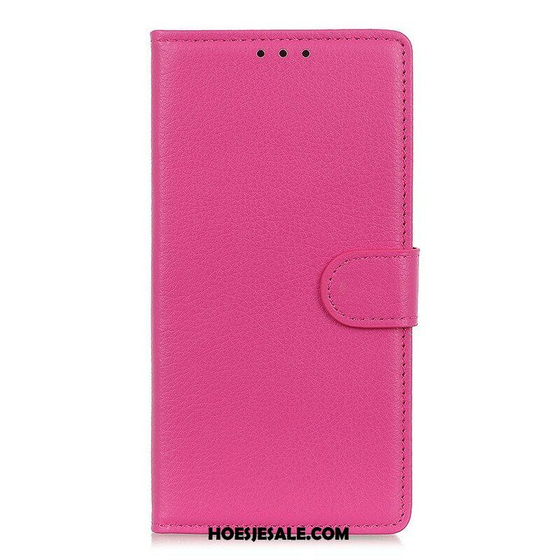 Leren Hoesje voor Samsung Galaxy M12 / A12 Traditioneel Lychee