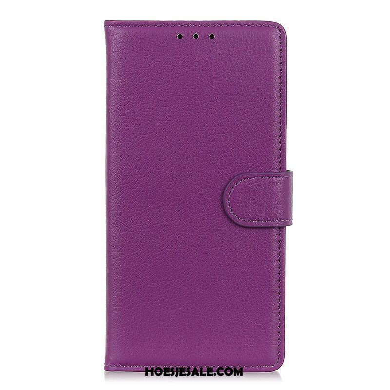 Leren Hoesje voor Samsung Galaxy M12 / A12 Traditioneel Lychee