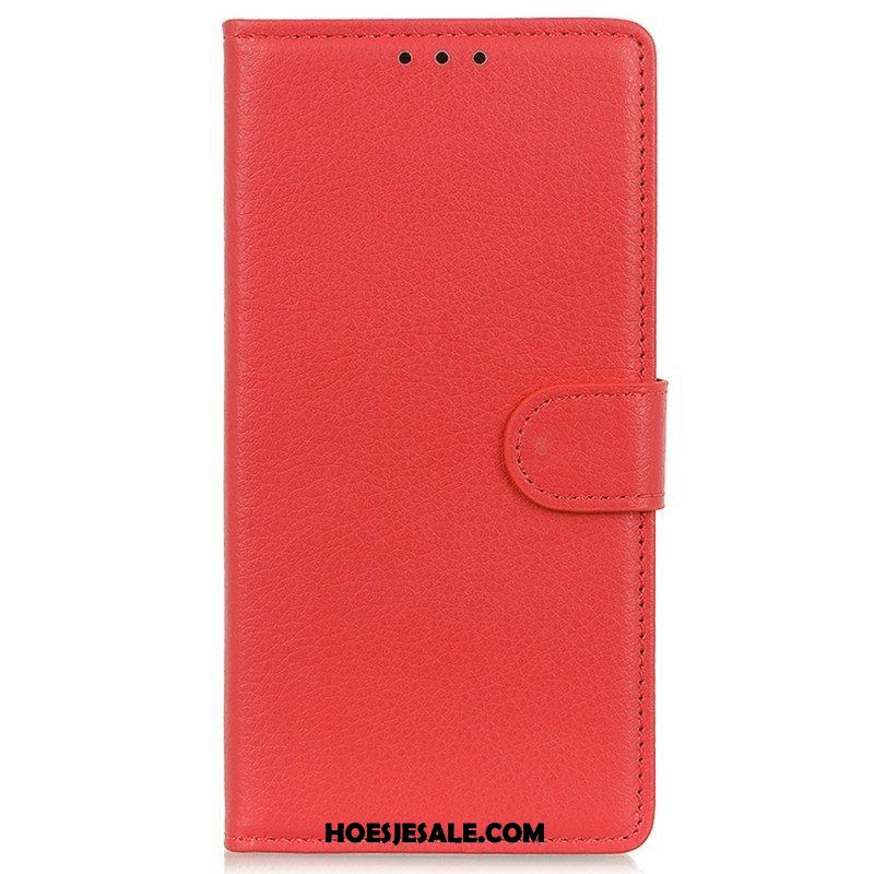 Leren Hoesje voor Samsung Galaxy M13 Traditioneel Kunstleer