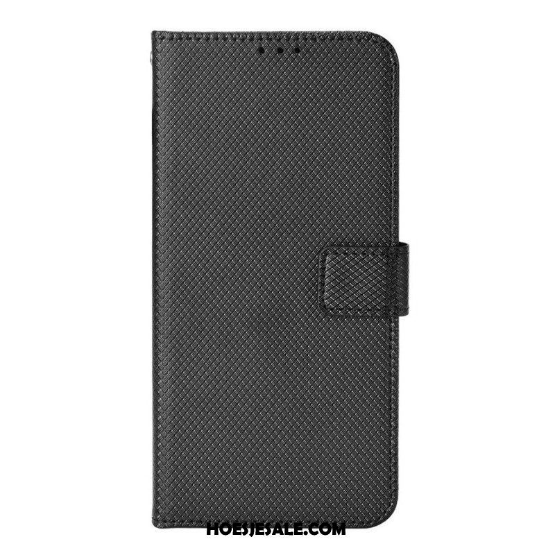 Leren Hoesje voor Samsung Galaxy M23 5G Structuurpatroon Met Riem