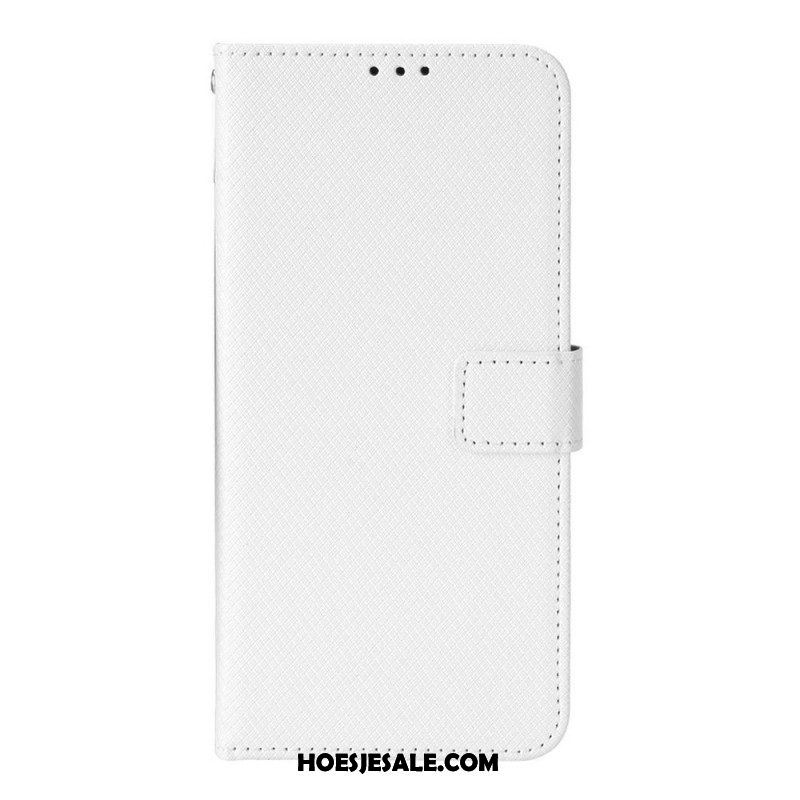 Leren Hoesje voor Samsung Galaxy M23 5G Structuurpatroon Met Riem