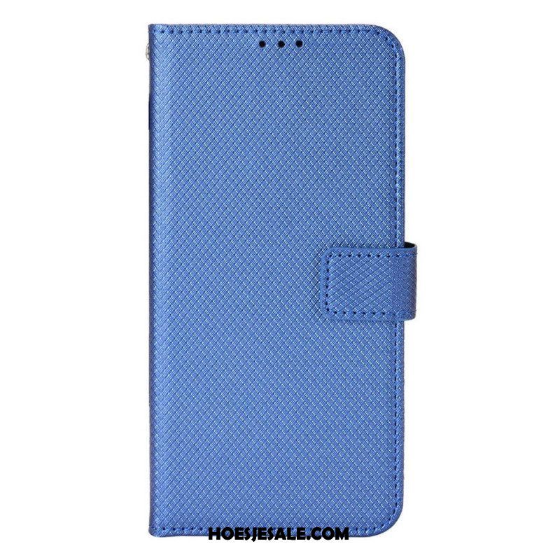 Leren Hoesje voor Samsung Galaxy M23 5G Structuurpatroon Met Riem