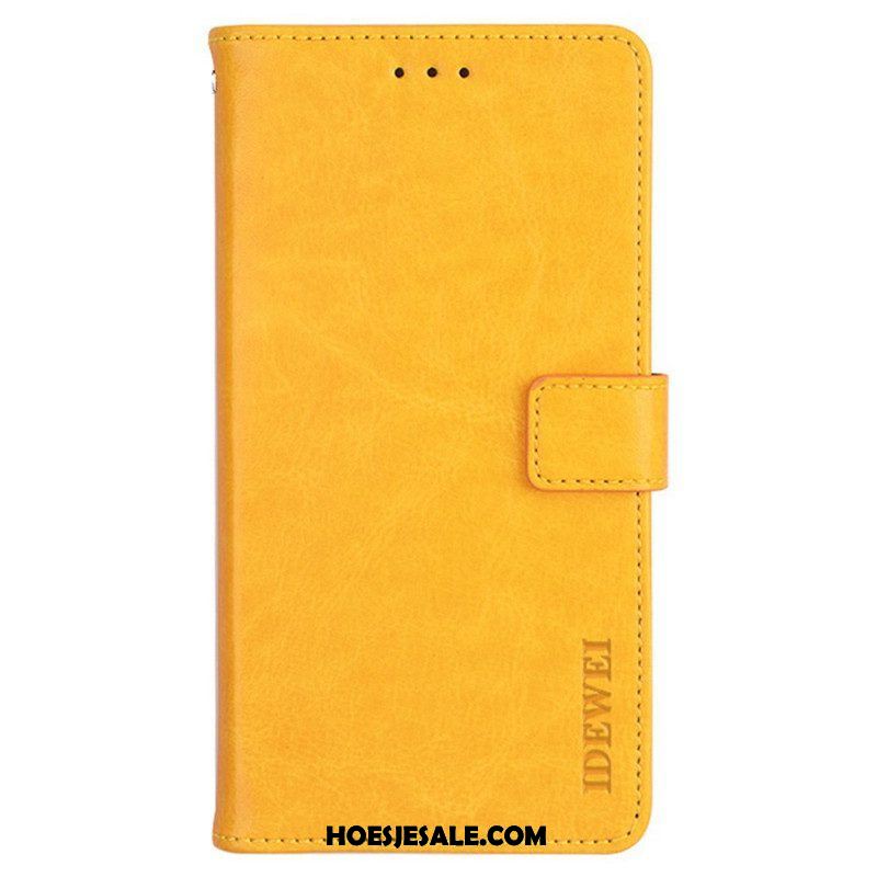 Leren Hoesje voor Samsung Galaxy M32 Imitatieleer Idewei