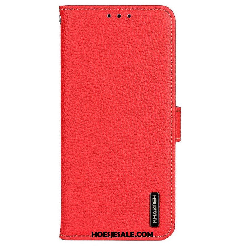 Leren Hoesje voor Samsung Galaxy M33 5G Khazneh Lychee Leer