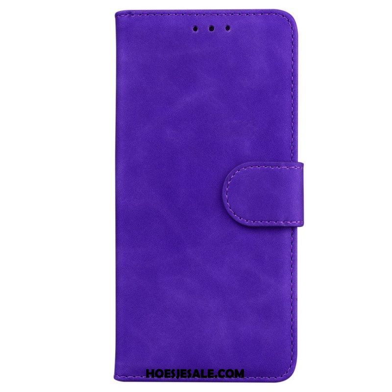 Leren Hoesje voor Samsung Galaxy M53 5G Kunstleer Effen