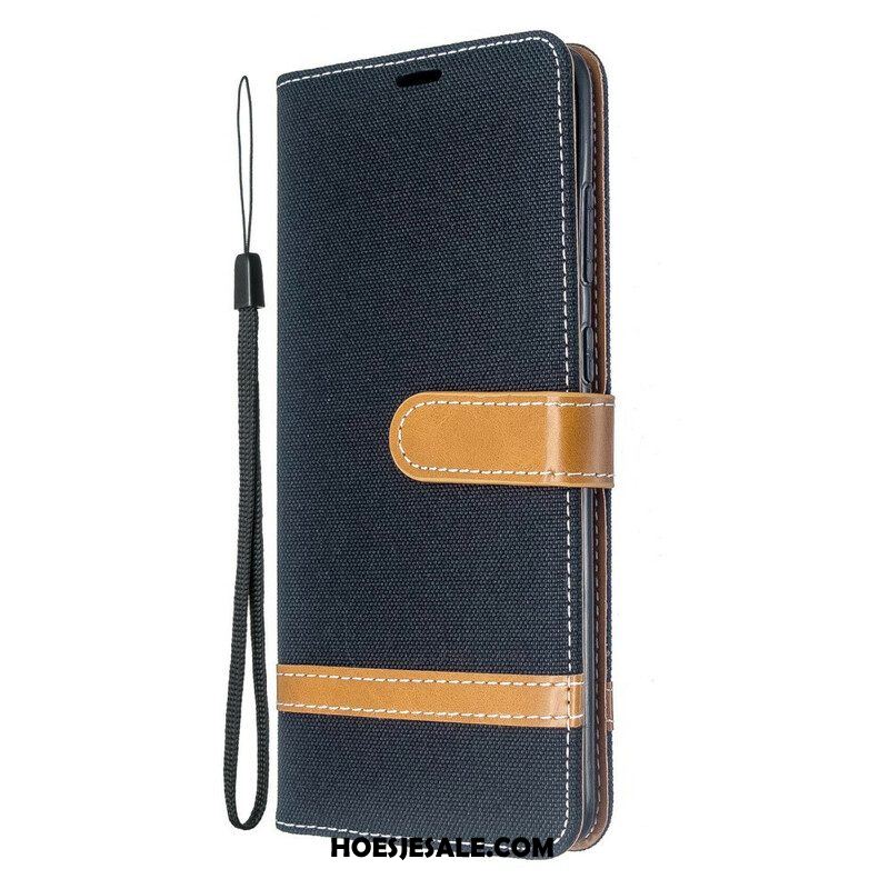 Leren Hoesje voor Samsung Galaxy S20 Plus / S20 Plus 5G Met Ketting Band Van Stof En Leereffect