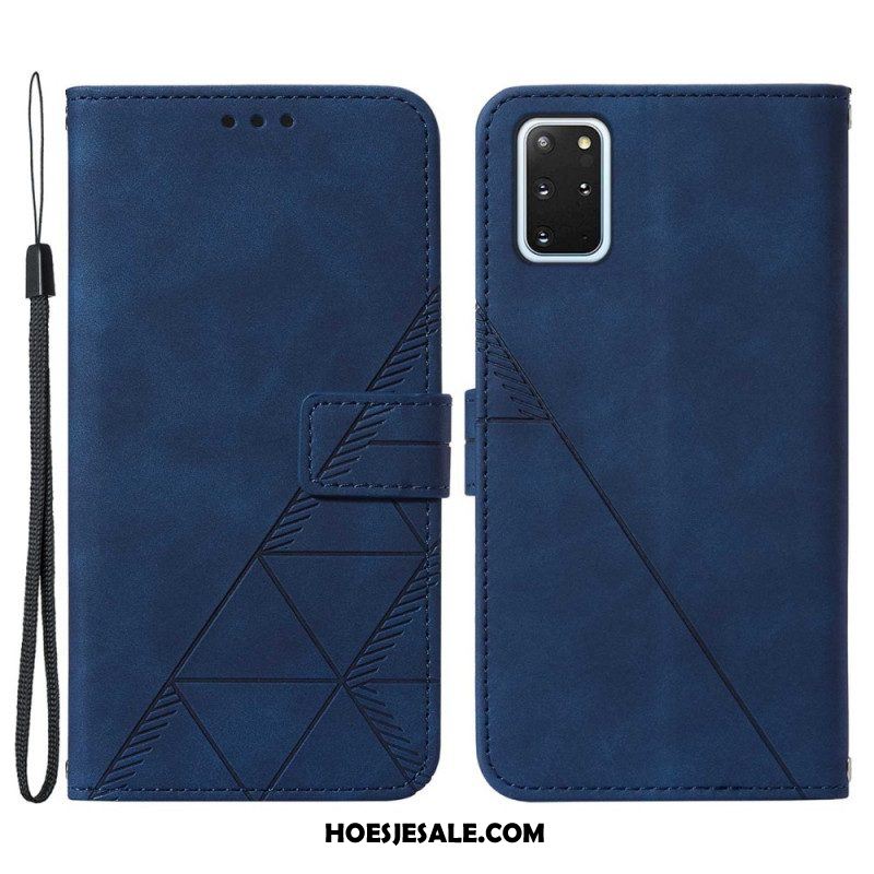 Leren Hoesje voor Samsung Galaxy S20 Plus / S20 Plus 5G Piramide Leereffect