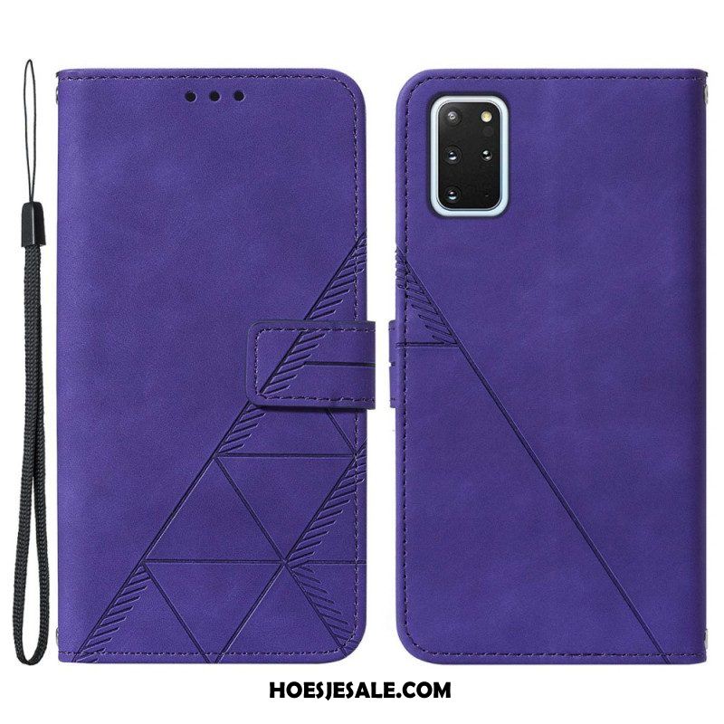 Leren Hoesje voor Samsung Galaxy S20 Plus / S20 Plus 5G Piramide Leereffect