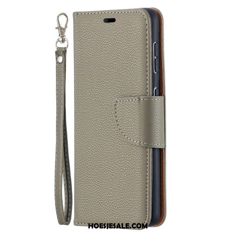 Leren Hoesje voor Samsung Galaxy S21 5G Folio-hoesje Lychee Rabat Schuin