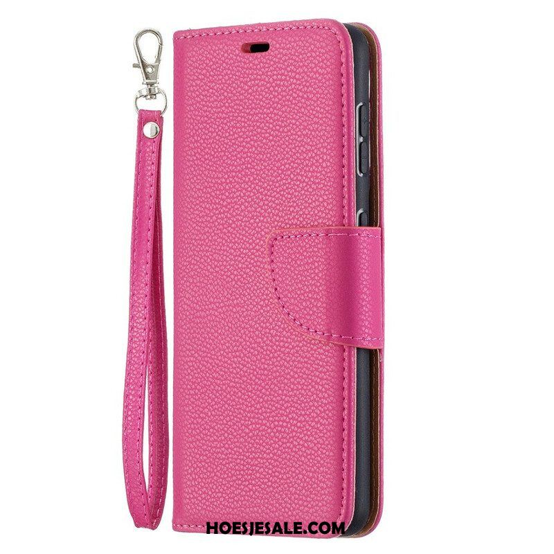 Leren Hoesje voor Samsung Galaxy S21 5G Folio-hoesje Lychee Rabat Schuin