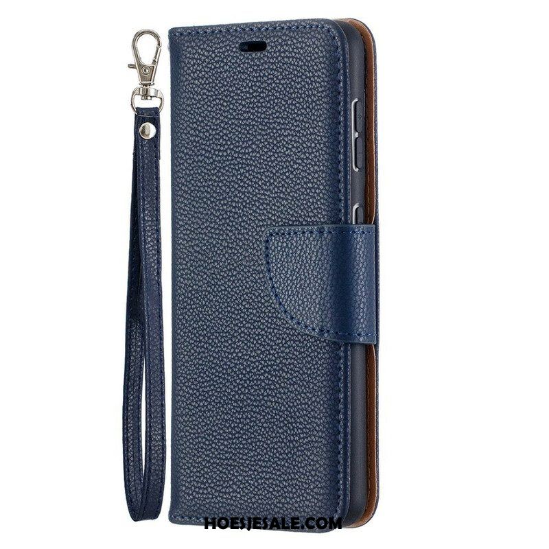 Leren Hoesje voor Samsung Galaxy S21 5G Folio-hoesje Lychee Rabat Schuin