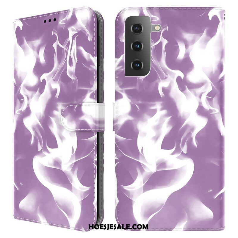 Leren Hoesje voor Samsung Galaxy S21 FE Abstract Patroon