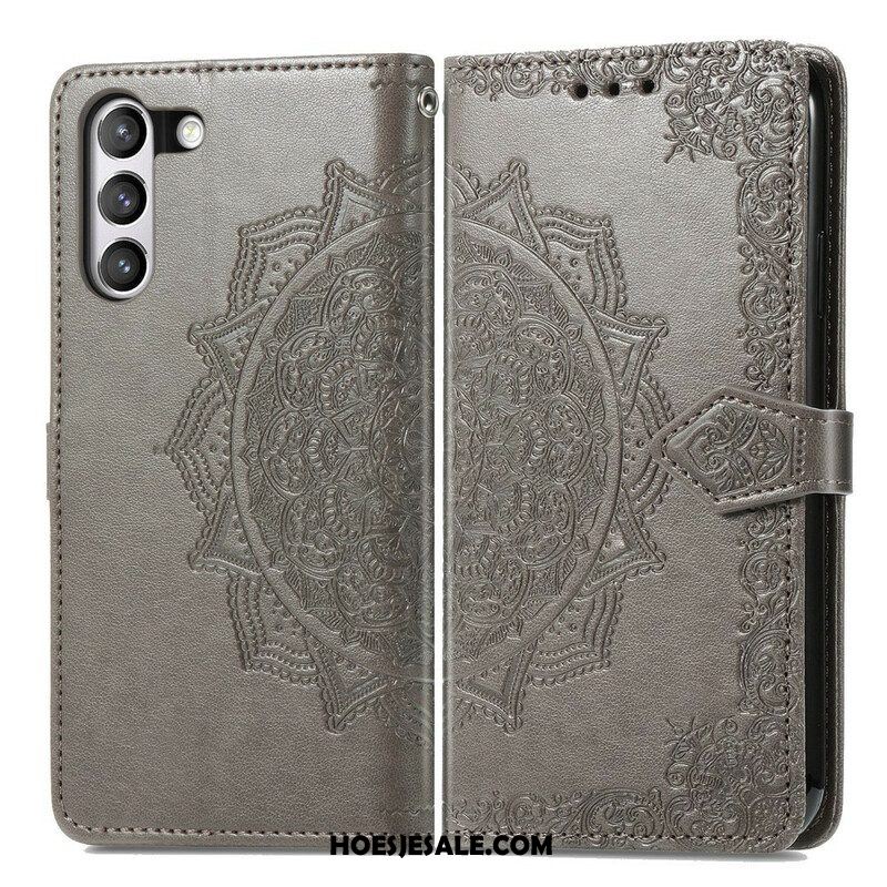 Leren Hoesje voor Samsung Galaxy S21 FE Mandala Middeleeuwen