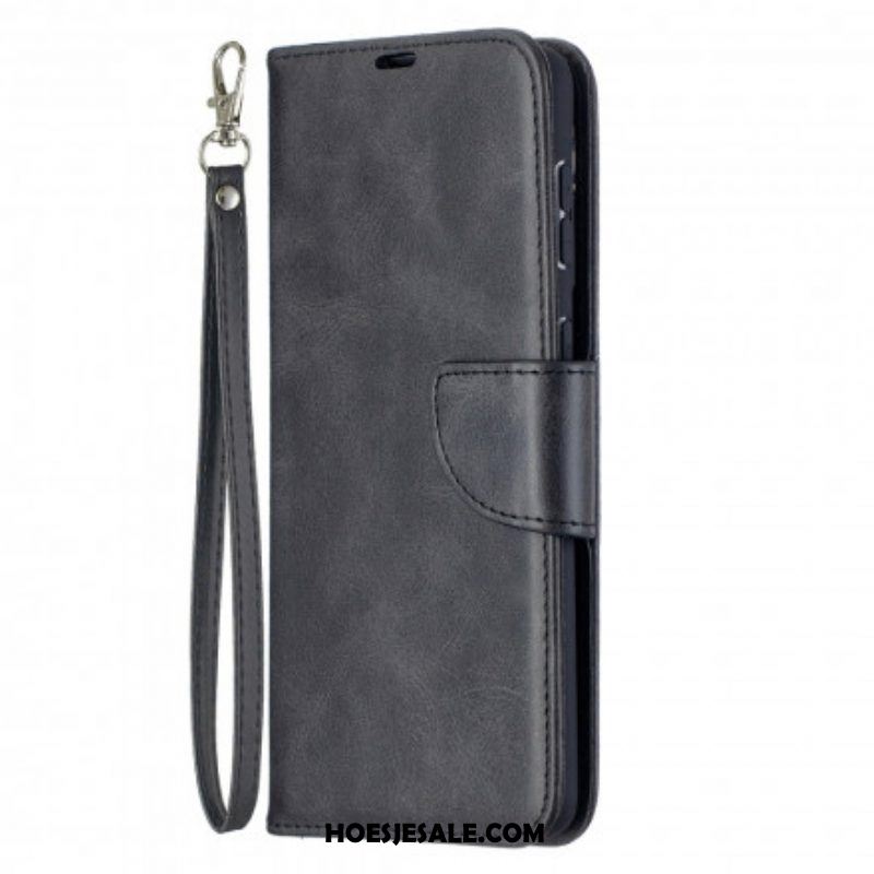 Leren Hoesje voor Samsung Galaxy S21 Plus 5G Folio-hoesje Gladde Flap Schuin